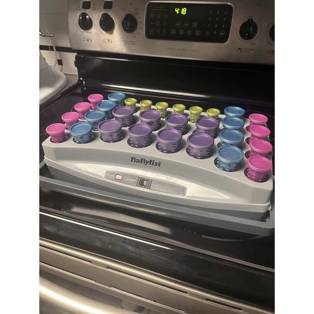 Babyliss Pro Ceramic Ionic 30 Hot Rollers Curlers Set BABHS30-Tested- No Clips